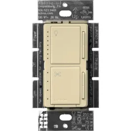 Lutron Maestro Dual LED+ Dimmer and Fan Control - Single Pole - Ivory