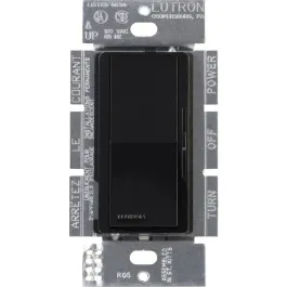Lutron Diva 0-10V LED Dimmer - Single-Pole / 3-Way - 8A - 120-277V - Black