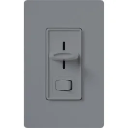 Lutron Skylark Slide-to-Off 3-Speed Fan Control with On/Off Light Switch - Gray