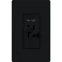 Lutron Skylark Dual Slide-to-Off Fan and Light Control - Black