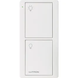 Lutron 2-Button Pico Smart Remote - Light Icons - Snow