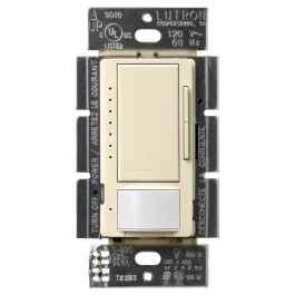 Lutron Maestro Occupancy Sensor LED+ Dimmer - Single Pole / Multi-Location - Almond