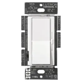 Lutron Diva LED+ Dimmer - Single Pole / 3-Way - 150W Max - White