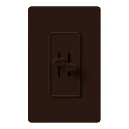 Lutron Skylark Dual Slide-to-Off Fan and Light Control - Brown