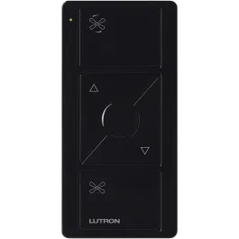 Lutron Pico Smart Remote for Fan Control - 3-Button Raise/Lower with Preset Button - Black