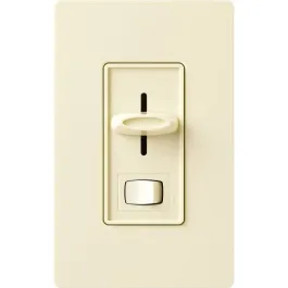 Lutron Skylark Slide-to-Off 3-Speed Fan Control with On/Off Light Switch - Almond