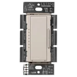 Lutron Maestro LED+ Dimmer - Single Pole / 3-Way / Multi-Location - Taupe