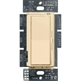 Lutron Diva LED+ Dimmer - Single Pole / 3-Way - 150W Max - Ivory