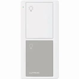 Lutron 2-Button Pico Smart Remote - Light Icons - White/Gray