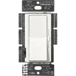 Lutron Diva Magnetic Low-Voltage Dimmer - 3-Way - 450W Max - Glacier White