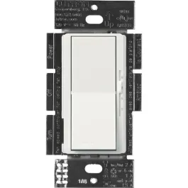 Lutron Diva Quiet Fan-Speed Control and Light Switch - Single Pole - Snow