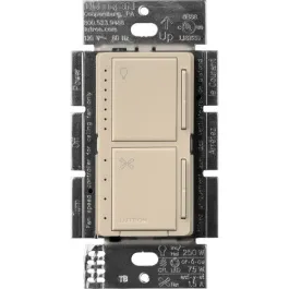 Lutron Maestro Dual LED+ Dimmer and Fan Control - Single Pole - Taupe