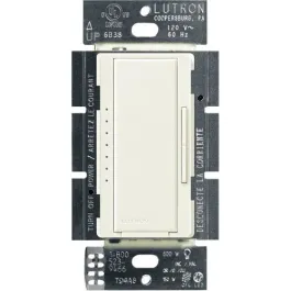 Lutron Maestro LED+ Dimmer - Single Pole / 3-Way / Multi-Location - Biscuit