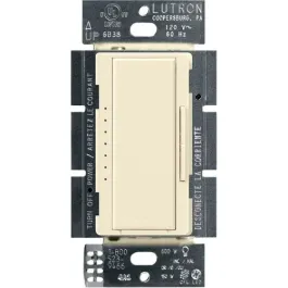 Lutron Maestro LED+ Dimmer - Single Pole / 3-Way / Multi-Location - Almond