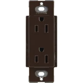 Lutron Claro 15A Tamper Resistant Receptacle - Brown