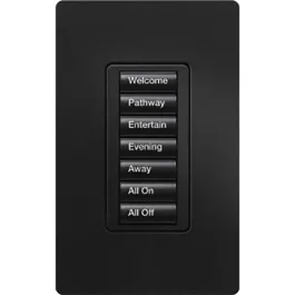 Lutron RadioRA 2 seeTouch Wall-Mount Designer Keypad - 7 Button - Midnight