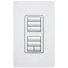 Lutron RadioRA 2 seeTouch Wall-Mount Designer Keypad - Dual Group w/ Raise-Lower - Black