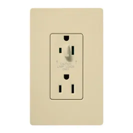 Lutron Claro 15A Tamper Resistant Receptacle - Half Dimming - Ivory