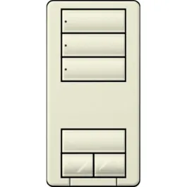 Lutron RadioRA 2 seeTouch Wall-Mount CL Hybrid Keypad - 3 Scene w/ Raise-Lower - Biscuit