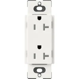 Lutron Claro 20A Tamper Resistant Receptacle - Glacier White
