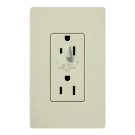 Lutron Claro 15A Tamper Resistant Receptacle - Half Dimming - Biscuit