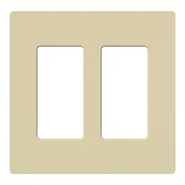 Lutron Claro Screwless Designer Wallplate - 2 Gang - Ivory