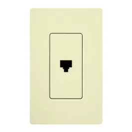 Lutron Claro Phone Jack - Almond