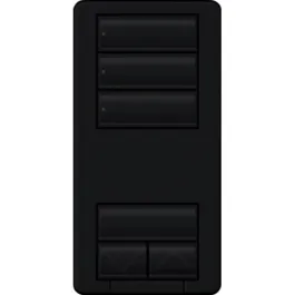 Lutron RadioRA 2 seeTouch Wall-Mount CL Hybrid Keypad - 3 Scene w/ Raise-Lower - Midnight