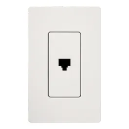 Lutron Claro Phone Jack - Snow