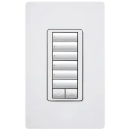 Lutron RadioRA 2 seeTouch Wall-Mount Designer Keypad - 6 Button w/ Raise-Lower - Black
