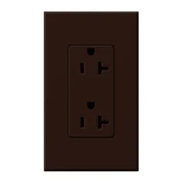 Lutron Nova T Architectural 20A Receptacle - Brown