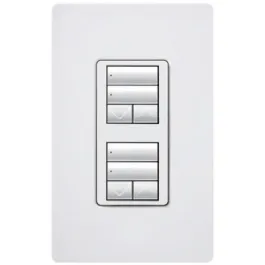 Lutron RadioRA 2 seeTouch Wall-Mount Designer Keypad - Dual Group w/ 2 Raise-Lower - Black