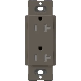 Lutron Claro 20A Tamper Resistant Receptacle - Truffle
