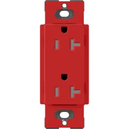 Lutron Claro 20A Tamper Resistant Receptacle - Signal Red