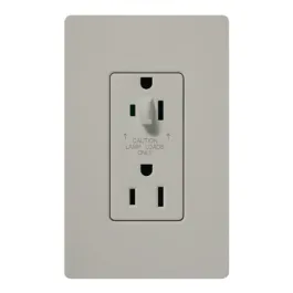 Lutron Claro 15A Tamper Resistant Receptacle - Half Dimming - Palladium