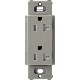 Lutron Claro 20A Tamper Resistant Receptacle - Cobblestone