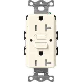 Lutron Claro 20A GFCI Receptacle - Tamper Resistant - Biscuit