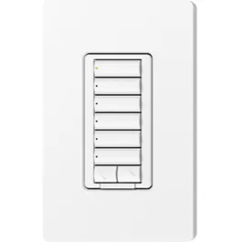 Lutron RadioRA 2 seeTouch Wall-Mount Designer Keypad - 6 Button w/ Raise-Lower - Snow