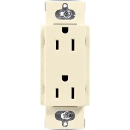 Lutron Claro 15A Duplex Receptacle - Almond