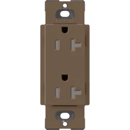 Lutron Claro 20A Tamper Resistant Receptacle - Espresso
