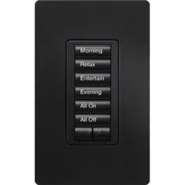 Lutron RadioRA 2 seeTouch CL Hybrid Keypad - 6 Button w/ Raise-Lower - Midnight
