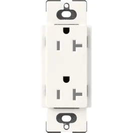 Lutron Claro 20A Tamper Resistant Receptacle - Brilliant White