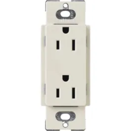 Lutron Claro 15A Tamper Resistant Receptacle - Light Almond