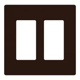 Lutron Claro Screwless Designer Wallplate - 2 Gang - Brown