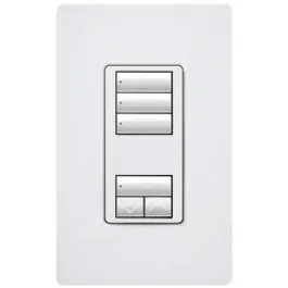 Lutron RadioRA 2 seeTouch Wall-Mount Designer Keypad - 3 Scene w/ Raise-Lower - Hot