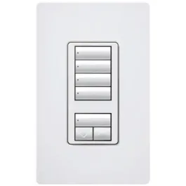 Lutron RadioRA 2 seeTouch Wall-Mount Designer Keypad - 4 Scene w/ Raise-Lower - Gray