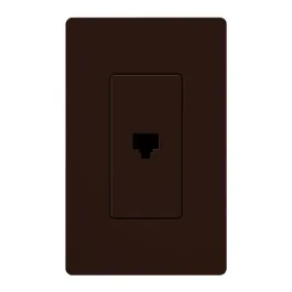 Lutron Claro Phone Jack - Brown