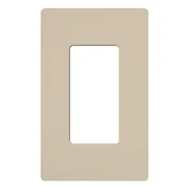 Lutron Claro Screwless Designer Wallplate - 1 Gang - Taupe