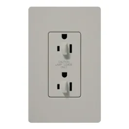 Lutron Claro 15A Tamper Resistant Receptacle - Dual Dimming - Palladium