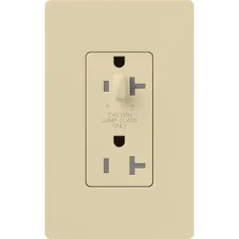 Lutron Claro 20A Tamper Resistant Receptacle - Half Dimming - Ivory